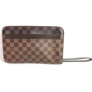 LOUIS VUITTON Brown Damier Canvas Pouch